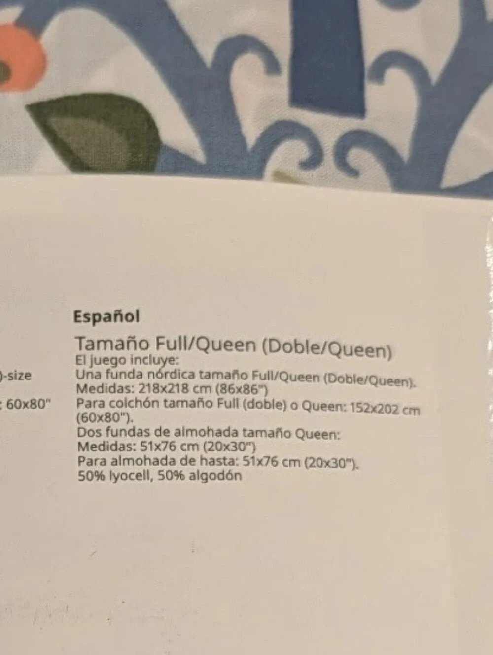 SÄTERVIDE Full/Queen Duvet Cover - Blue Floral